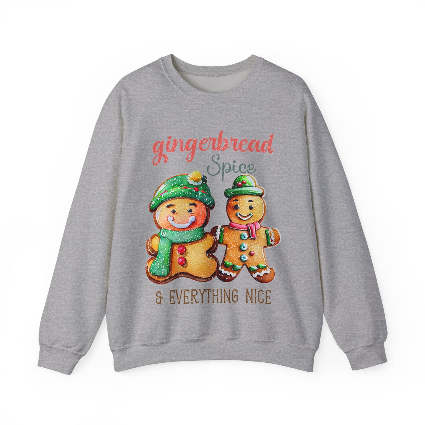 Sweet Gingerbread Design Unisex Sweater Crewneck Sweatshirt Gifts for Him Gift for Her Sweatshirt  Gingerbread Design Christmas Sweater