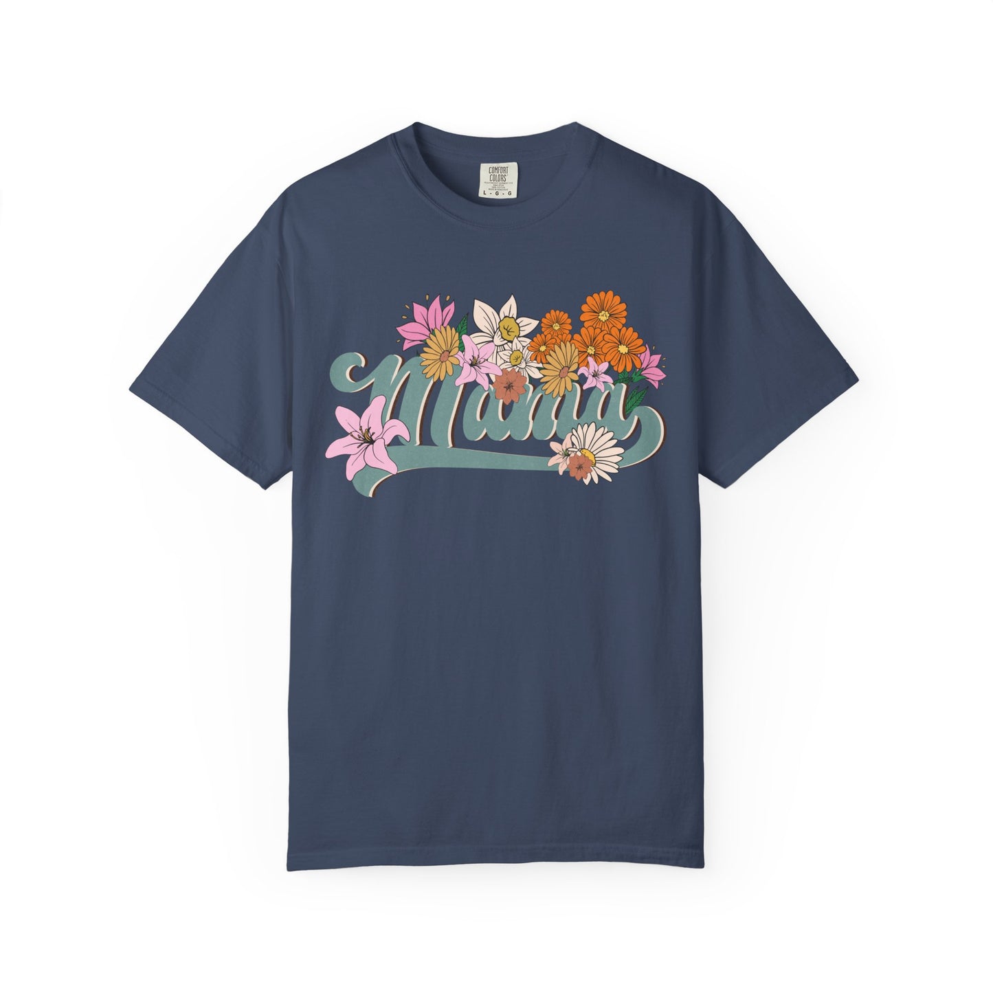 Mom Retro Flowers T-Shirt - Personalised Mother's Day Gift for Mama