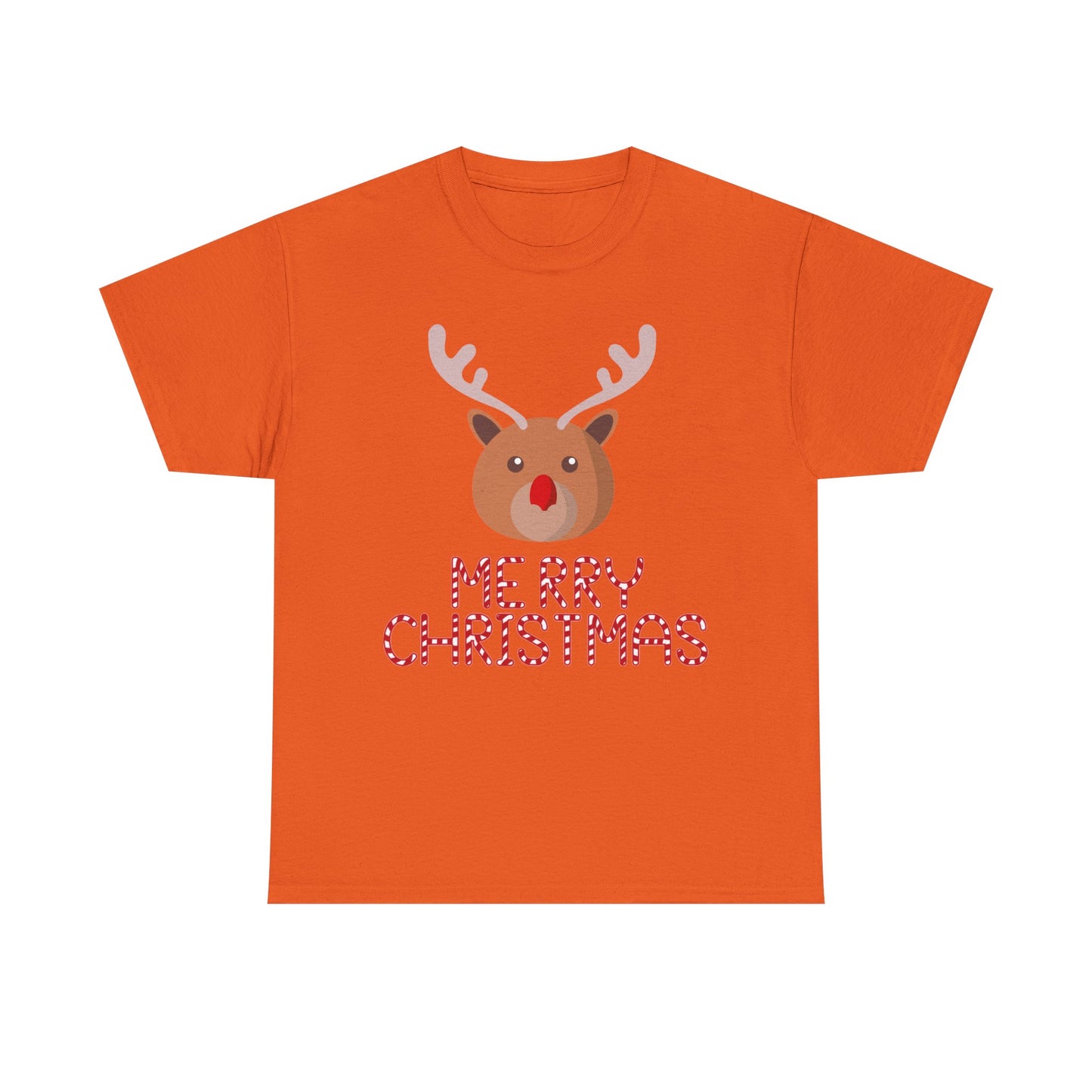 Merry Christmas Reindeer Customized Unisex Heavy Cotton Tee Gift for Him Customized Heavy Cotton Gift for Her Christmas Gift Holiday Treats
