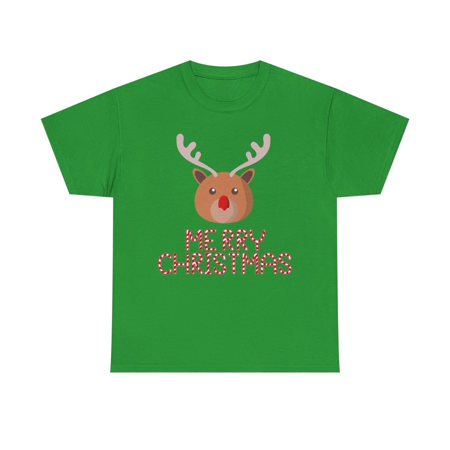 Merry Christmas Reindeer Customized Unisex Heavy Cotton Tee Gift for Him Customized Heavy Cotton Gift for Her Christmas Gift Holiday Treats