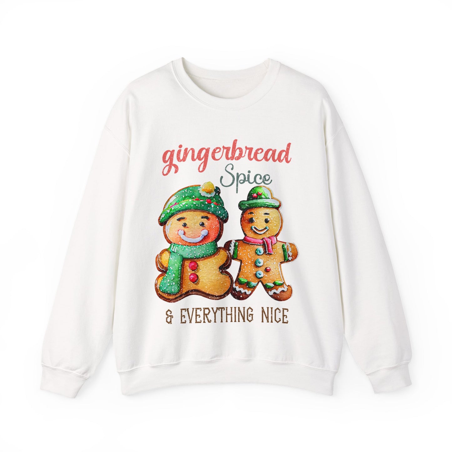 Sweet Gingerbread Design Unisex Sweater Crewneck Sweatshirt Gifts for Him Gift for Her Sweatshirt  Gingerbread Design Christmas Sweater
