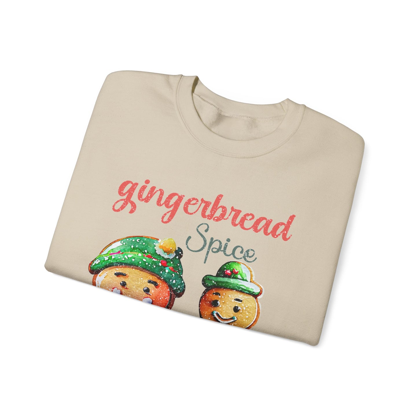 Sweet Gingerbread Design Unisex Sweater Crewneck Sweatshirt Gifts for Him Gift for Her Sweatshirt  Gingerbread Design Christmas Sweater