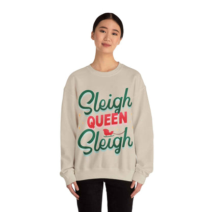 SLEIGH QUEEN Christmas Crewneck Sweatshirt - Eraya Studio
