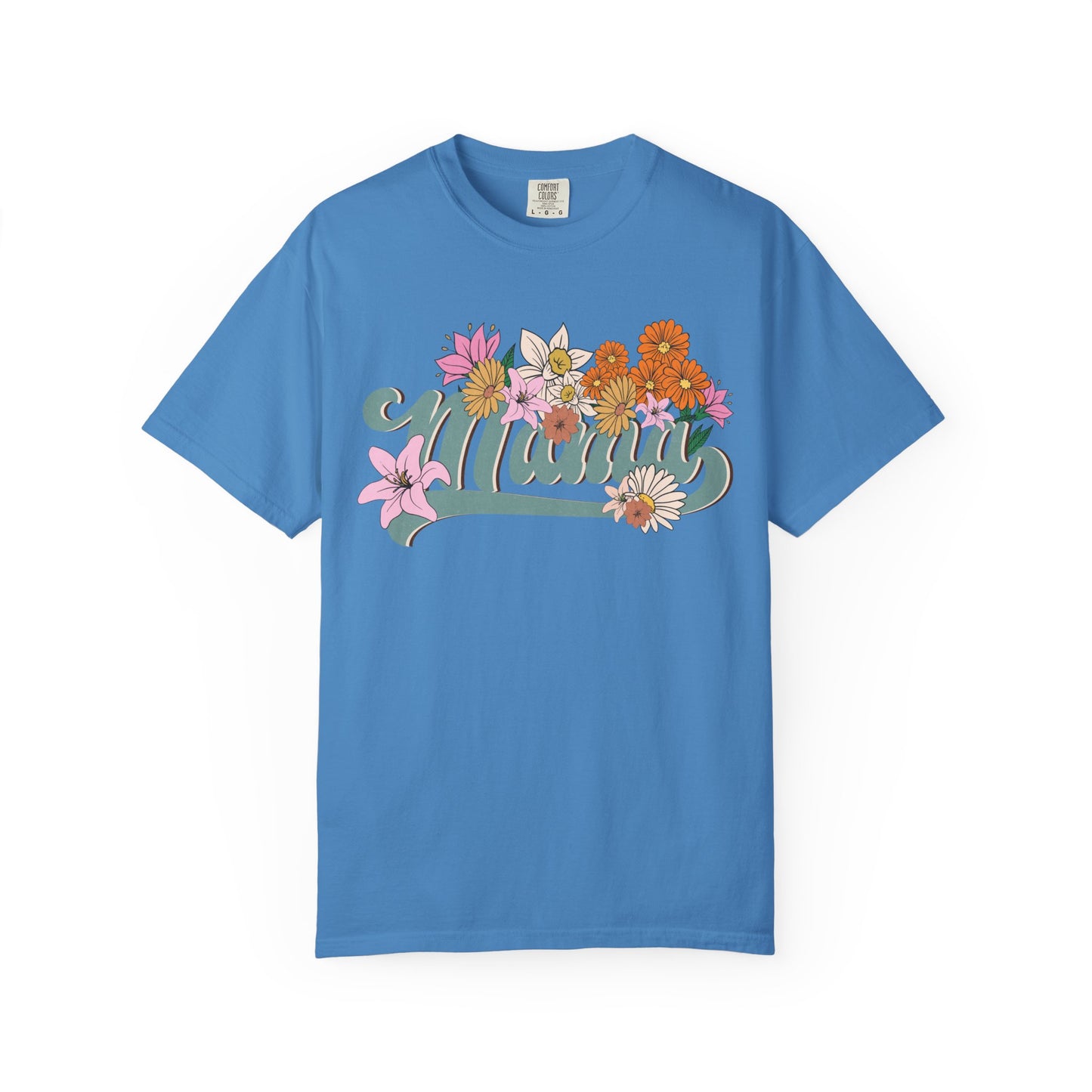Mom Retro Flowers T-Shirt - Personalised Mother's Day Gift for Mama