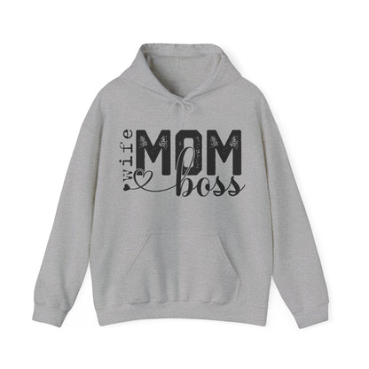 Wife Mom Boss Hoodie - Mother's Day Gift - Custom Mama Hoodie