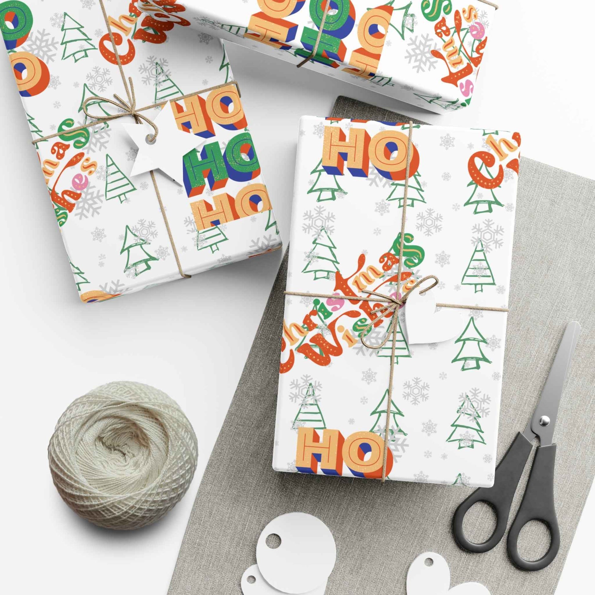 HOHOHO Christmas Gift Wrapping Paper - Eraya Studio