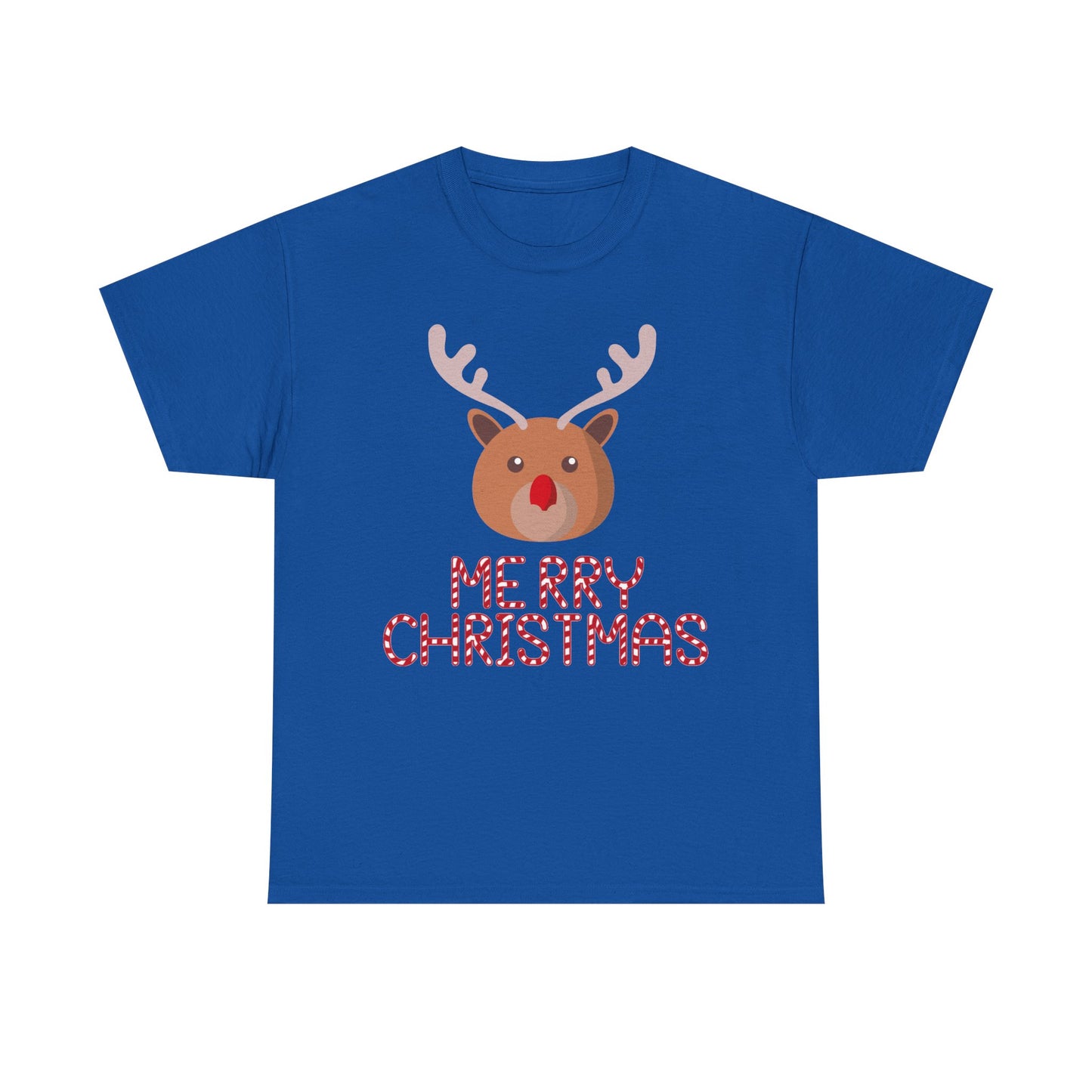 Merry Christmas Reindeer Customized Unisex Heavy Cotton Tee Gift for Him Customized Heavy Cotton Gift for Her Christmas Gift Holiday Treats