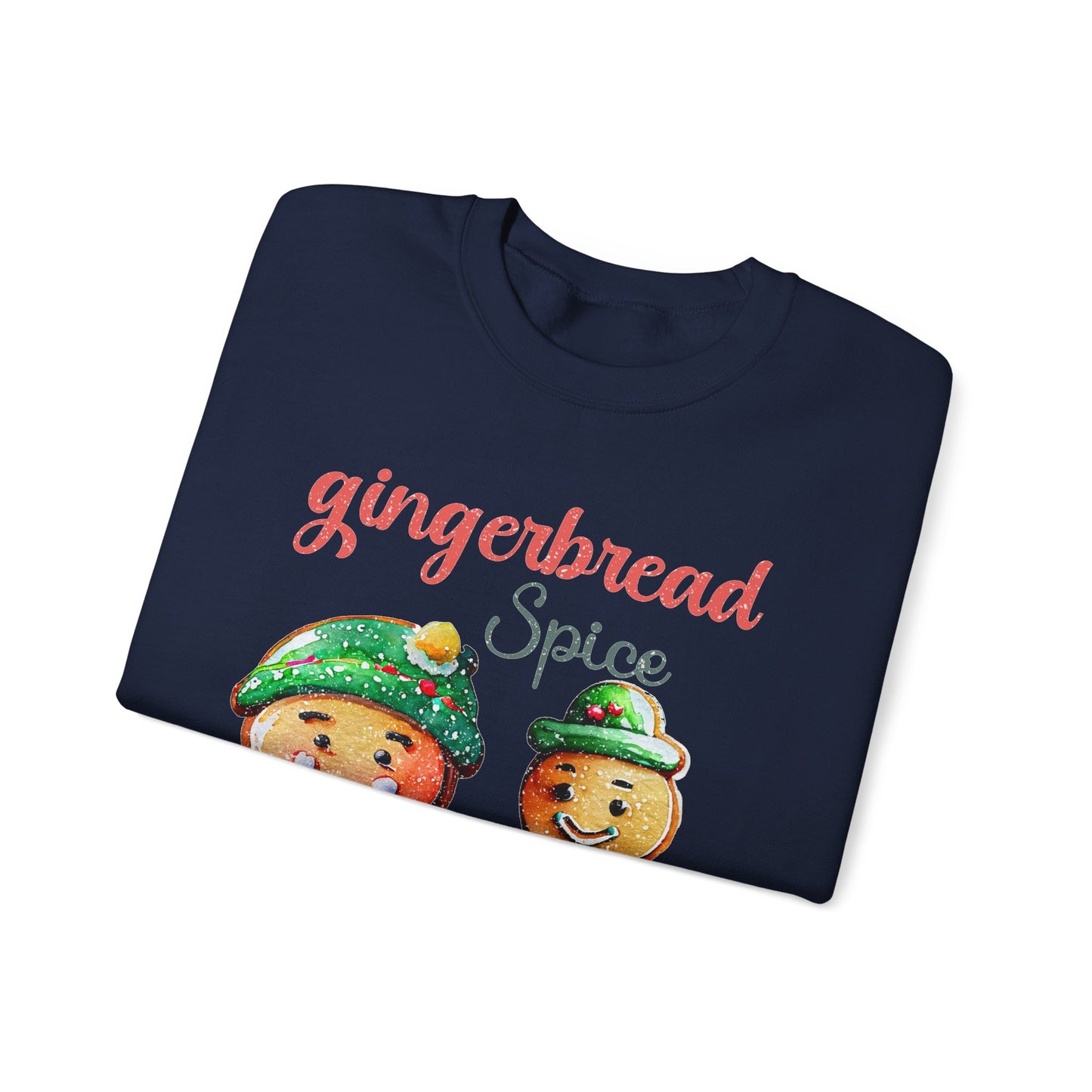 Sweet Gingerbread Design Unisex Sweater Crewneck Sweatshirt Gifts for Him Gift for Her Sweatshirt  Gingerbread Design Christmas Sweater