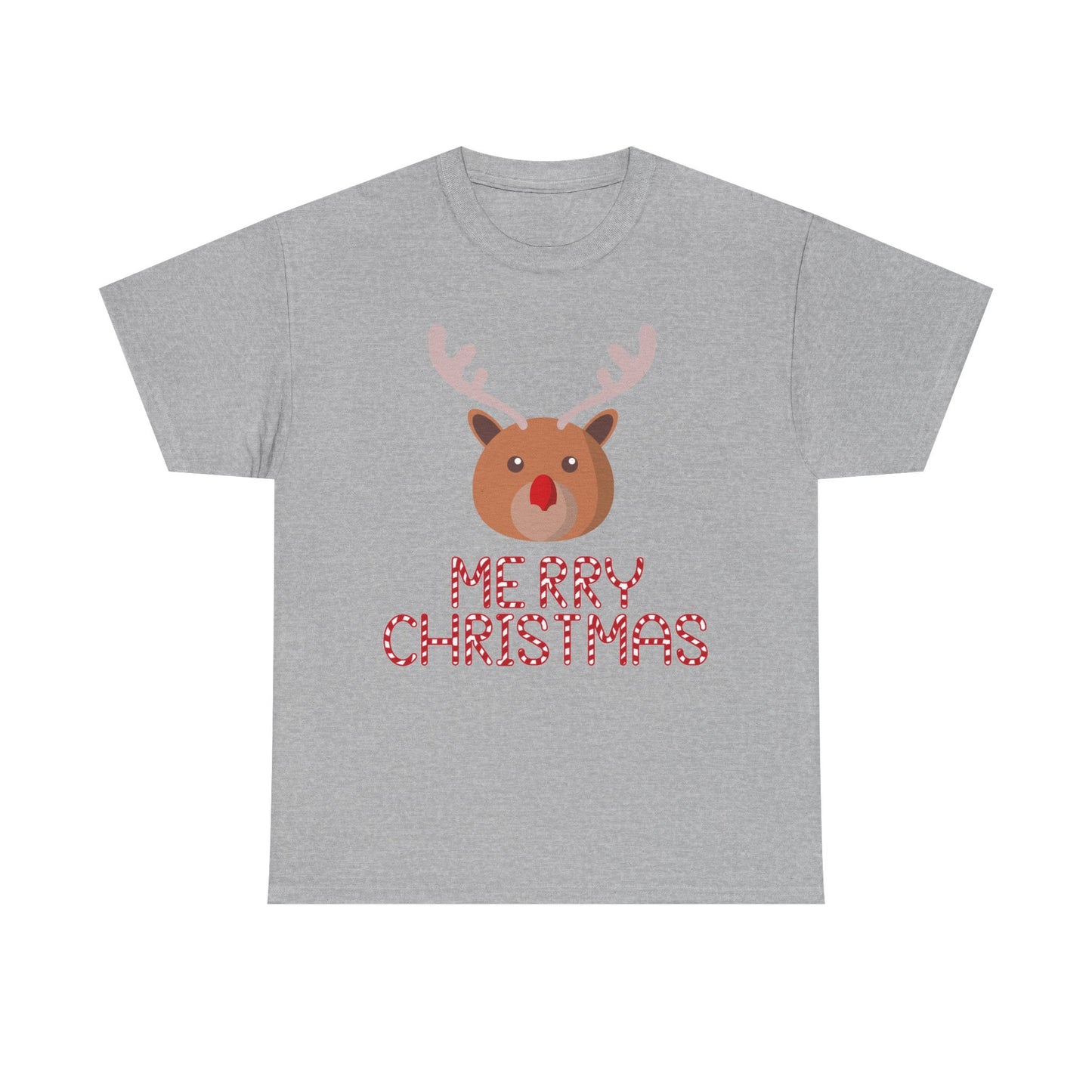 Merry Christmas Reindeer Customized Unisex Heavy Cotton Tee Gift for Him Customized Heavy Cotton Gift for Her Christmas Gift Holiday Treats