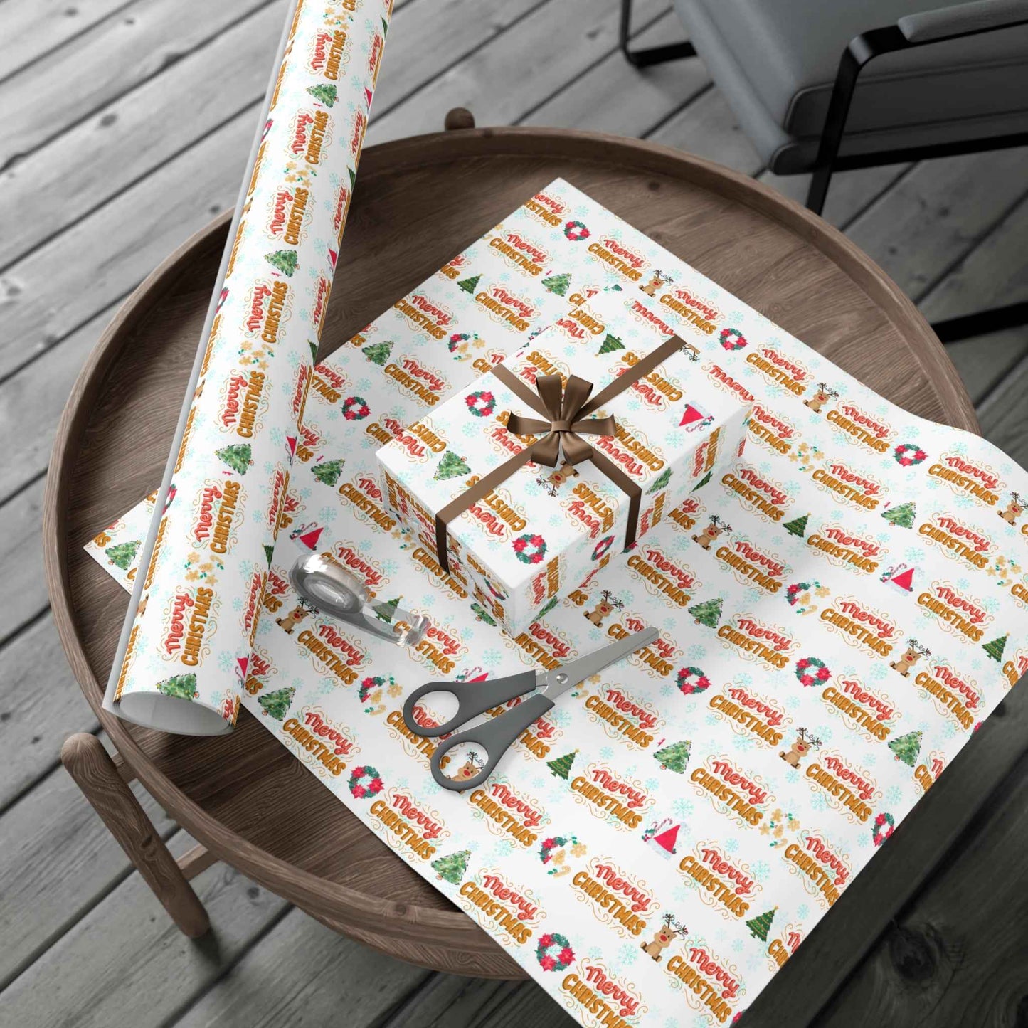 Merry Christmas Holiday Gift Wrapping Paper - Eraya Studio