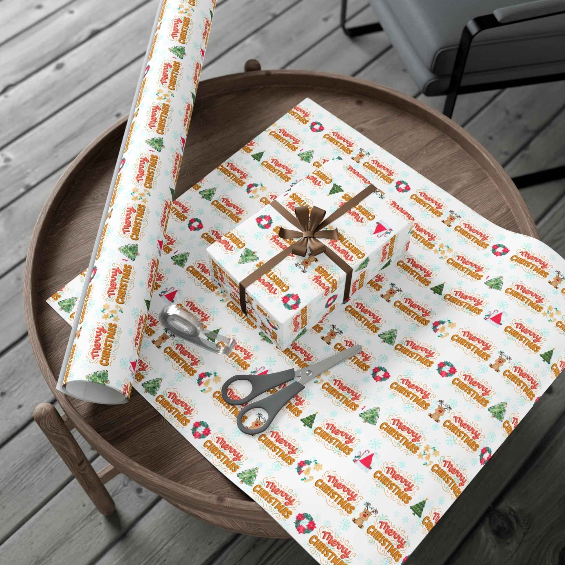 Merry Christmas Holiday Gift Wrapping Paper - Eraya Studio