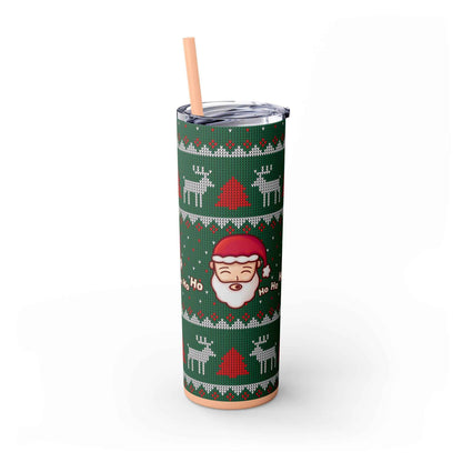 20oz Slim Tumbler: Green Santa-Claus Christmas - Eraya Studio