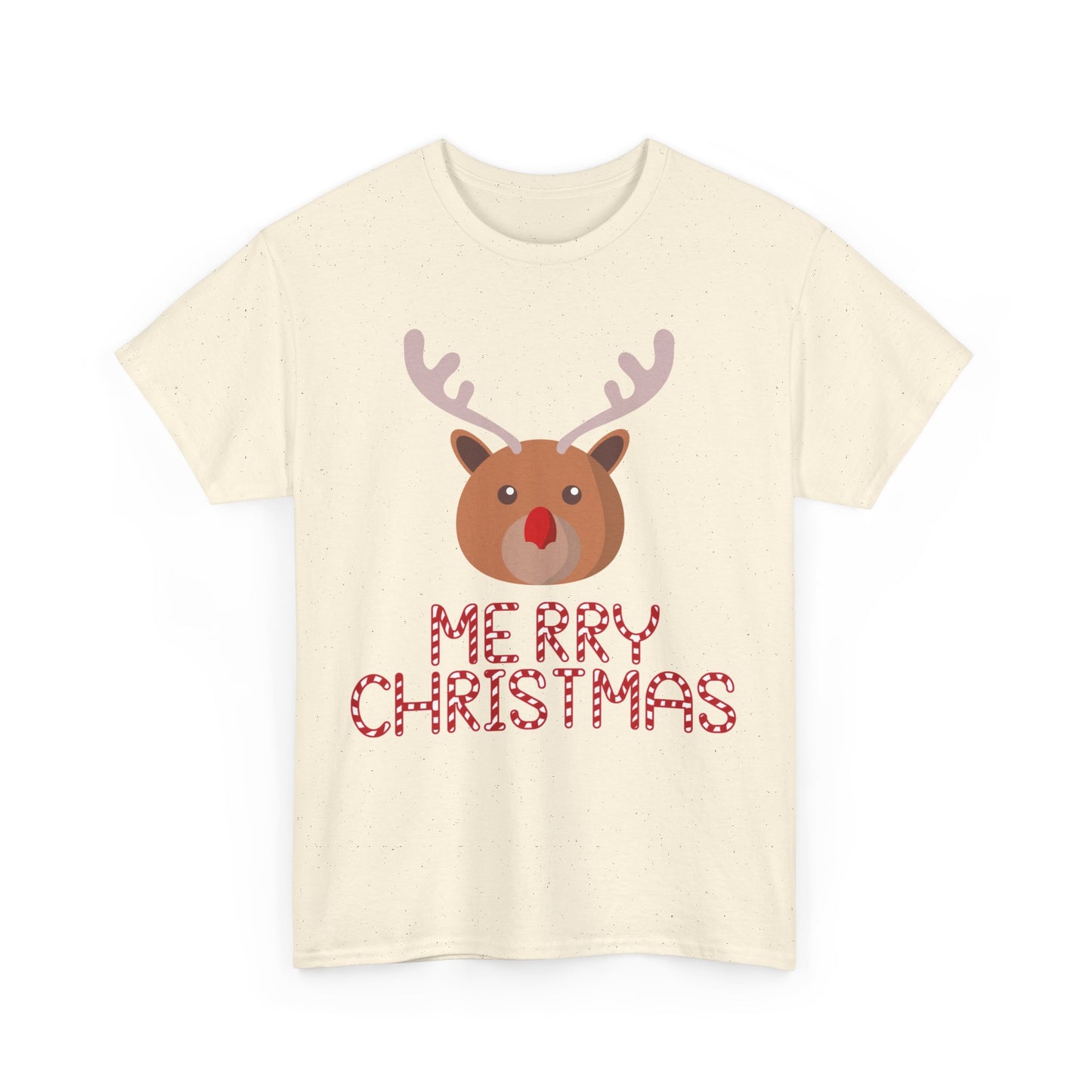 Merry Christmas Reindeer Customized Unisex Heavy Cotton Tee Gift for Him Customized Heavy Cotton Gift for Her Christmas Gift Holiday Treats