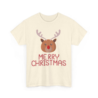 Merry Christmas Reindeer Customized Unisex Heavy Cotton Tee Gift for Him Customized Heavy Cotton Gift for Her Christmas Gift Holiday Treats