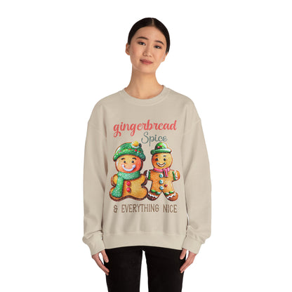 Sweet Gingerbread Design Unisex Sweater Crewneck Sweatshirt Gifts for Him Gift for Her Sweatshirt  Gingerbread Design Christmas Sweater