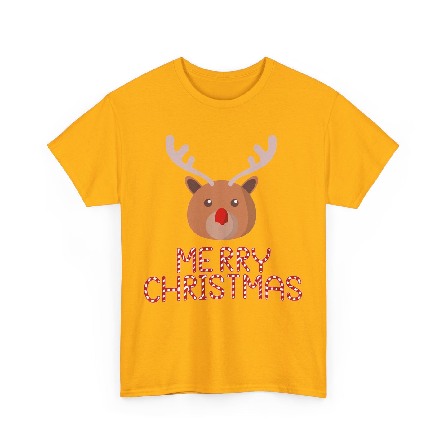 Merry Christmas Reindeer Customized Unisex Heavy Cotton Tee Gift for Him Customized Heavy Cotton Gift for Her Christmas Gift Holiday Treats