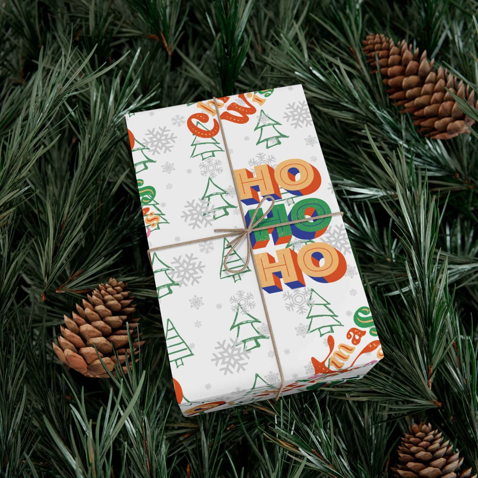 HOHOHO Christmas Gift Wrapping Paper - Eraya Studio