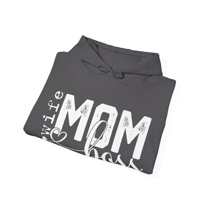 Wife Mom Boss Hoodie - Mother's Day Gift - Custom Mama Hoodie