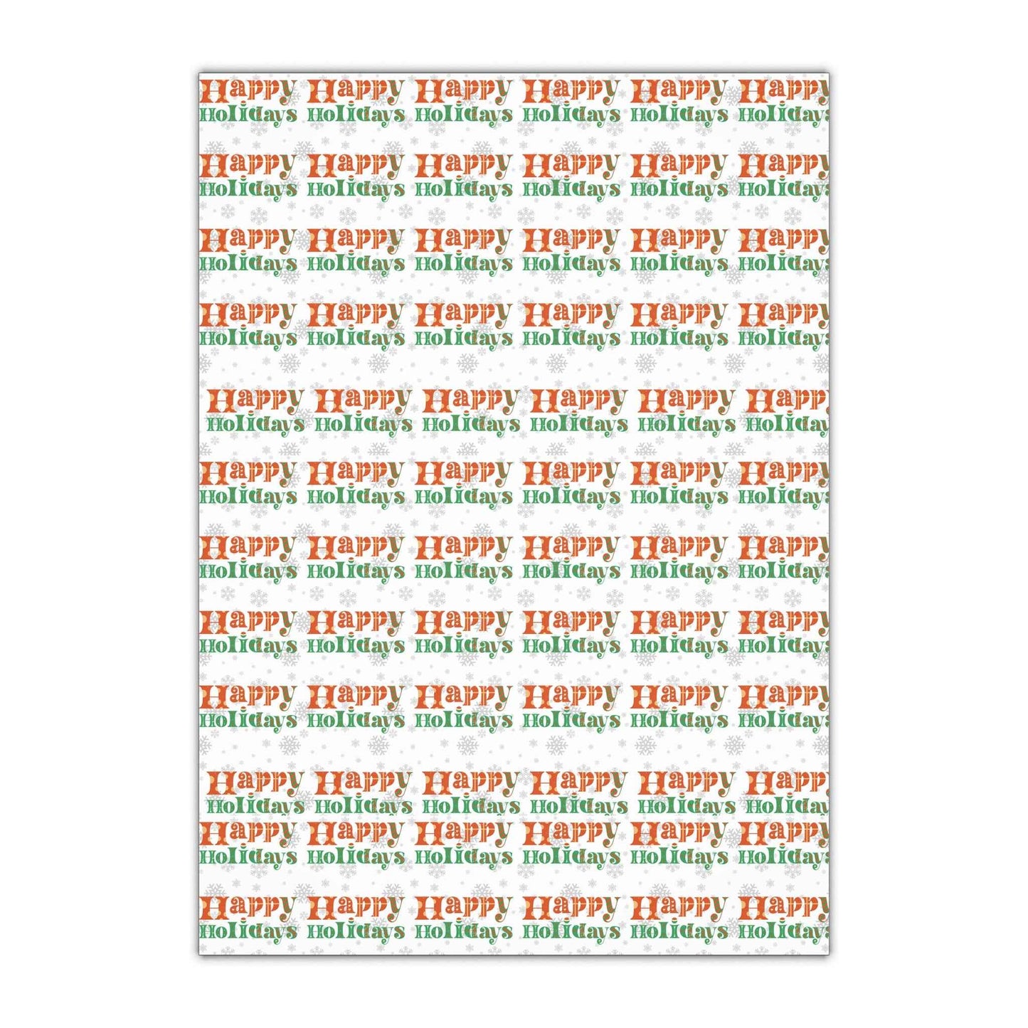 Happy Holidays Gift Wrapping Paper Sheets - Eraya Studio