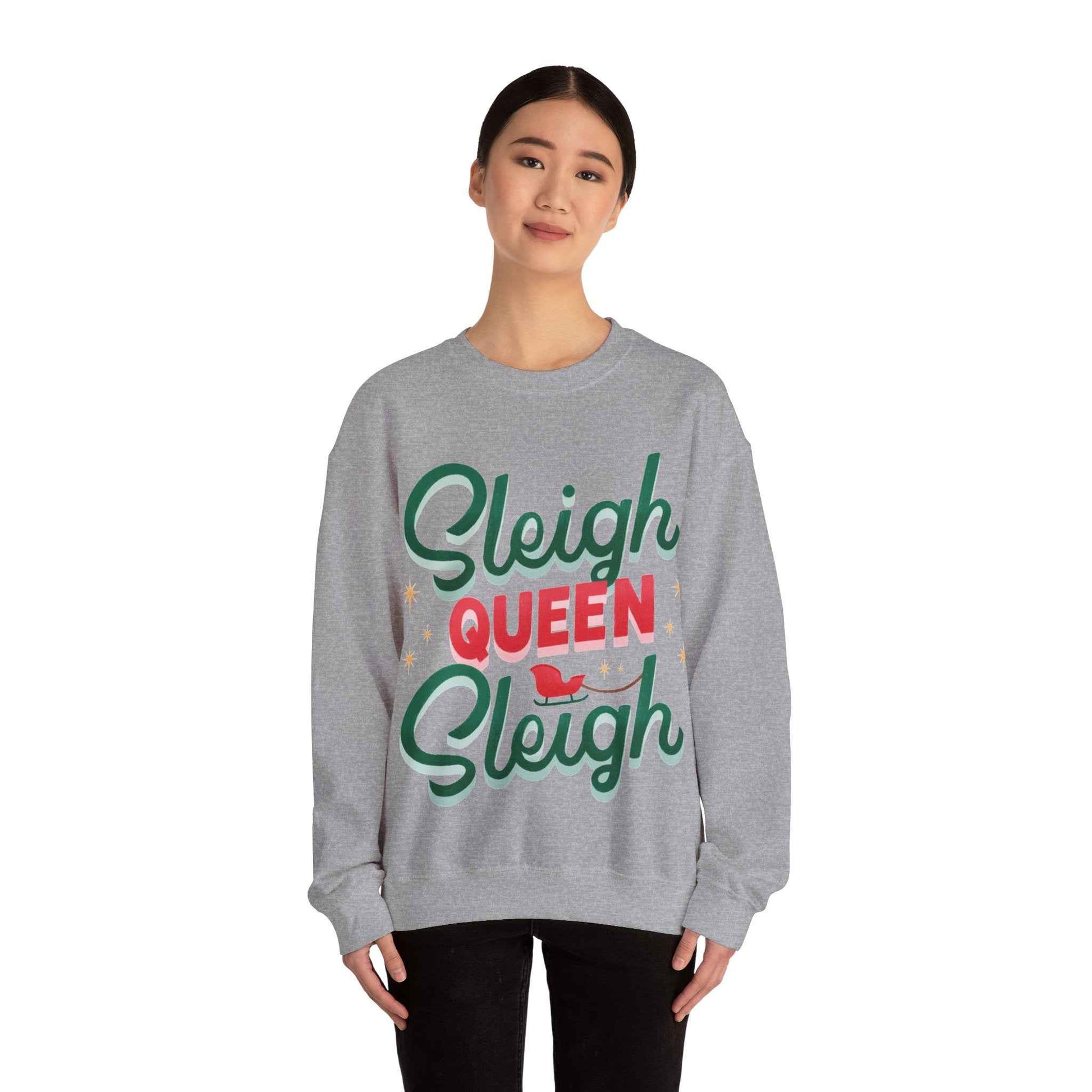 SLEIGH QUEEN Christmas Crewneck Sweatshirt - Eraya Studio