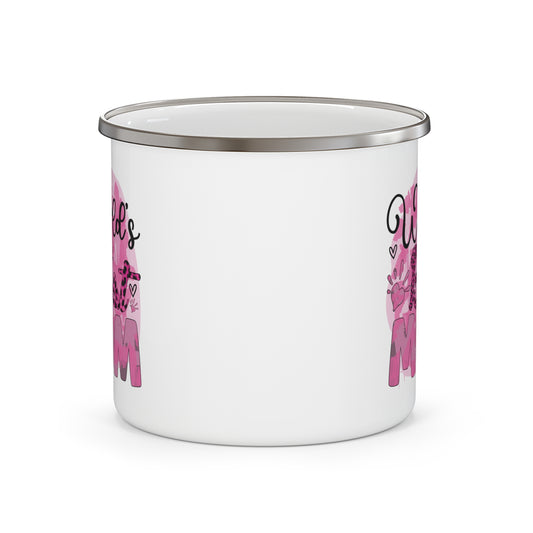 Personalised Best Mom Enamel Mug, Personalised Enamel Mug, Enamel Camping Mug, Travel Mug, Travel Camping Coffee Mug, Mother's Day Gift