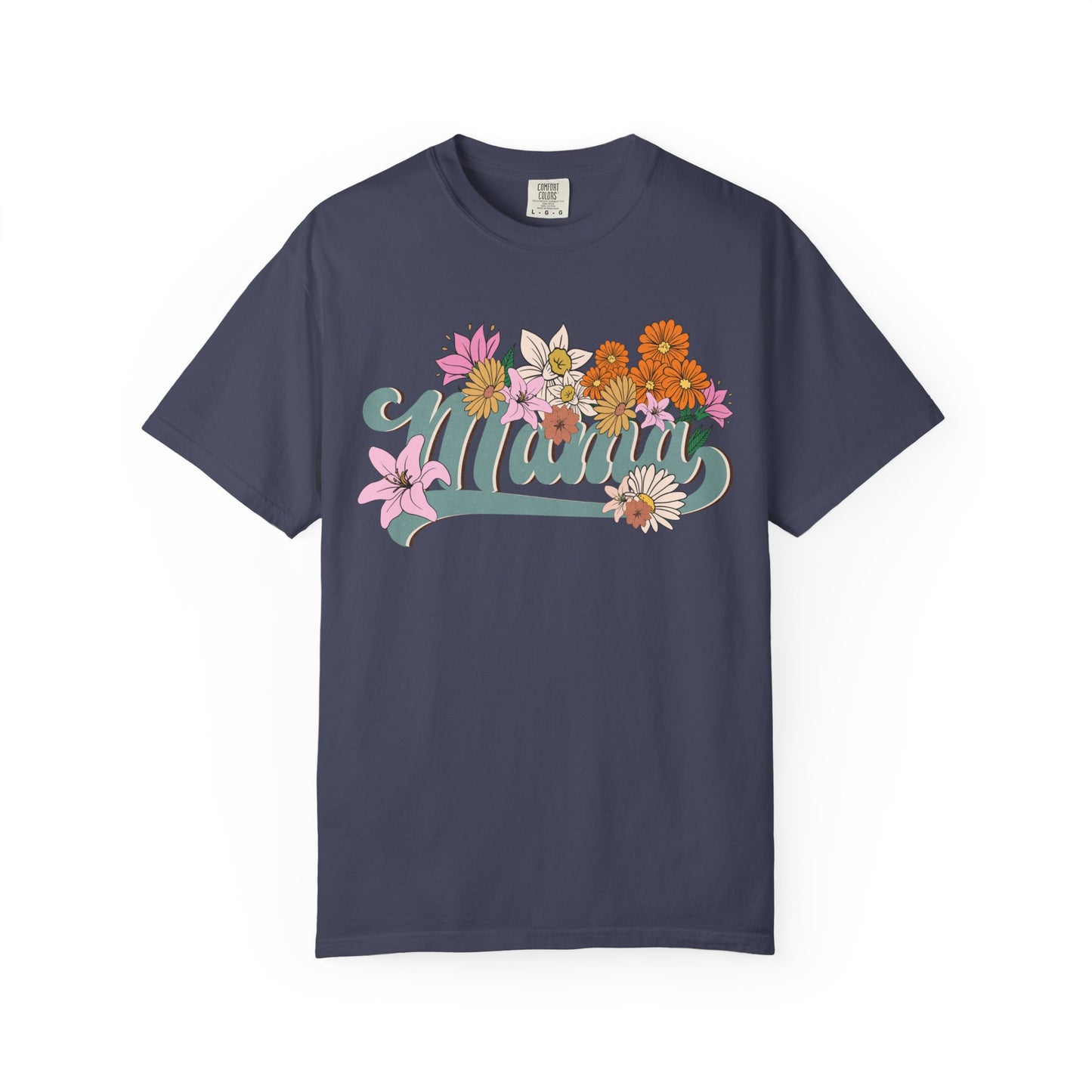 Mom Retro Flowers T-Shirt - Personalised Mother's Day Gift for Mama