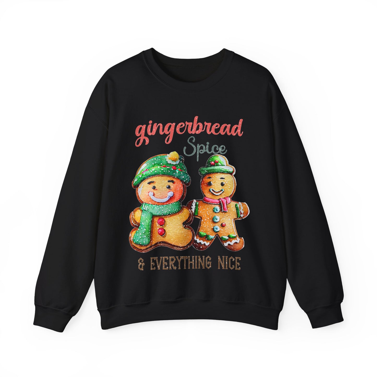 Sweet Gingerbread Design Unisex Sweater Crewneck Sweatshirt Gifts for Him Gift for Her Sweatshirt  Gingerbread Design Christmas Sweater