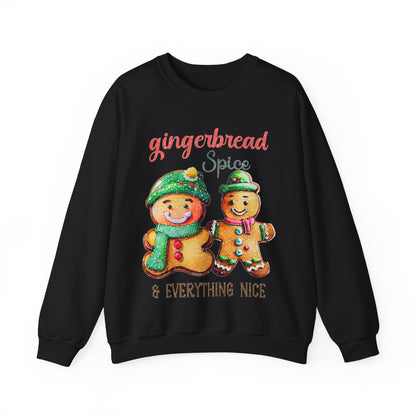 Sweet Gingerbread Design Unisex Sweater Crewneck Sweatshirt Gifts for Him Gift for Her Sweatshirt  Gingerbread Design Christmas Sweater