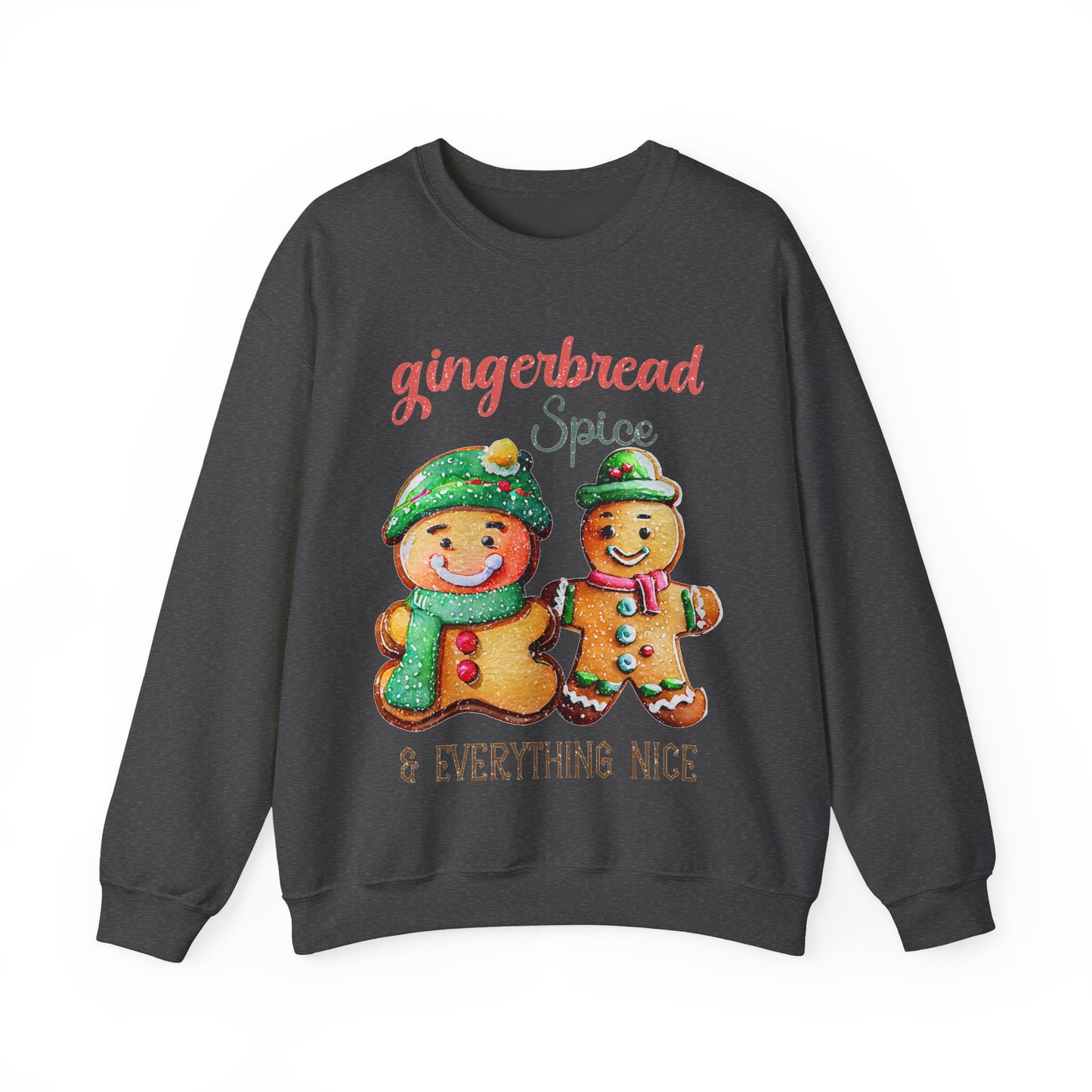 Sweet Gingerbread Design Unisex Sweater Crewneck Sweatshirt Gifts for Him Gift for Her Sweatshirt  Gingerbread Design Christmas Sweater