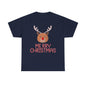 Merry Christmas Reindeer Customized Unisex Heavy Cotton Tee Gift for Him Customized Heavy Cotton Gift for Her Christmas Gift Holiday Treats
