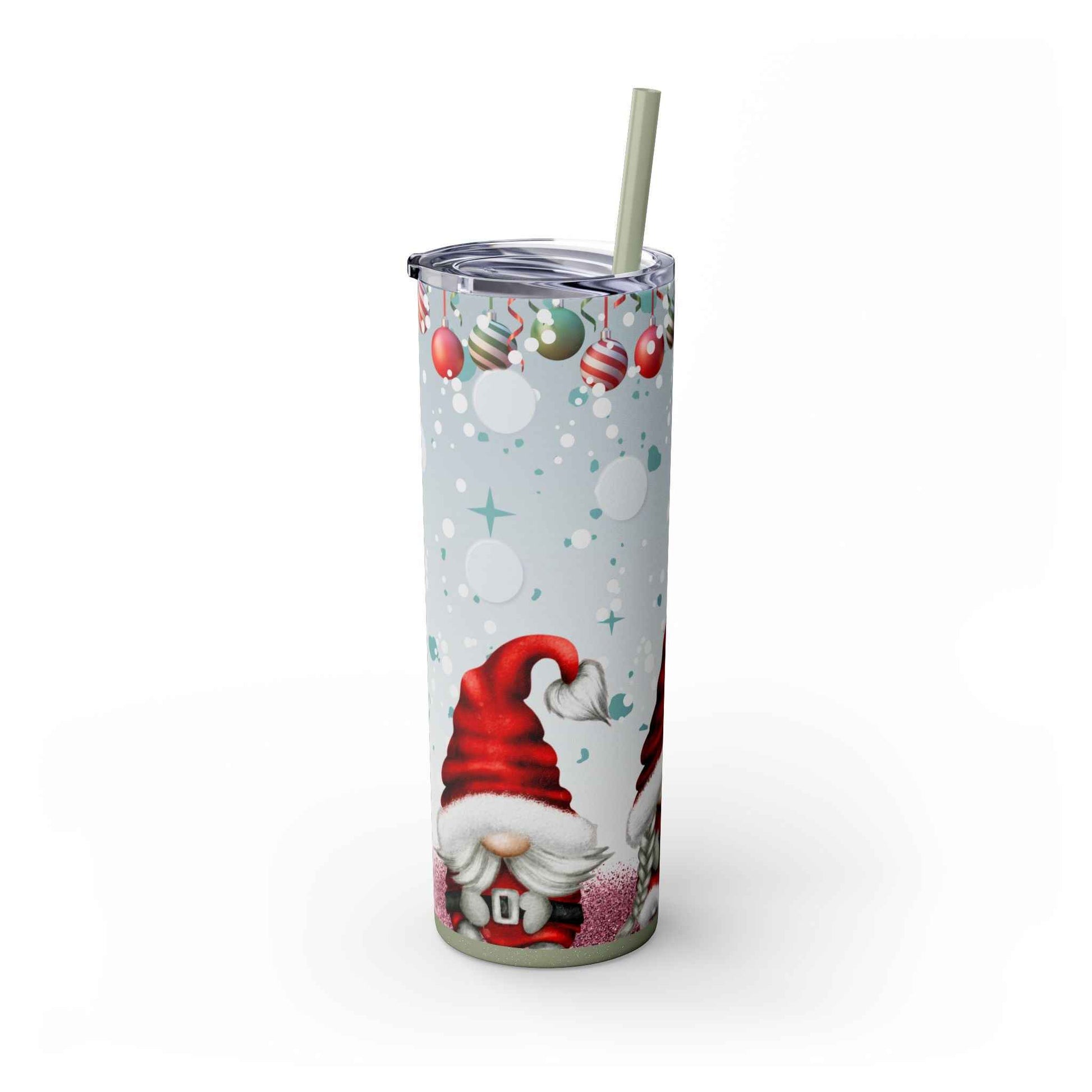 20oz Slim Tumbler: Christmas Gnomes - Eraya Studio