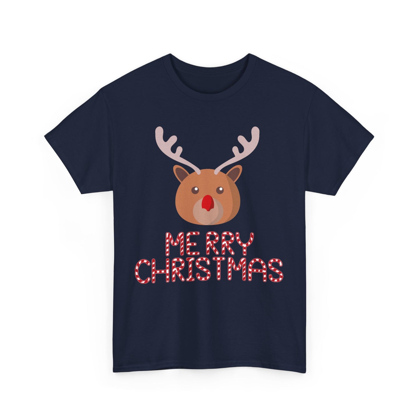 Merry Christmas Reindeer Customized Unisex Heavy Cotton Tee Gift for Him Customized Heavy Cotton Gift for Her Christmas Gift Holiday Treats