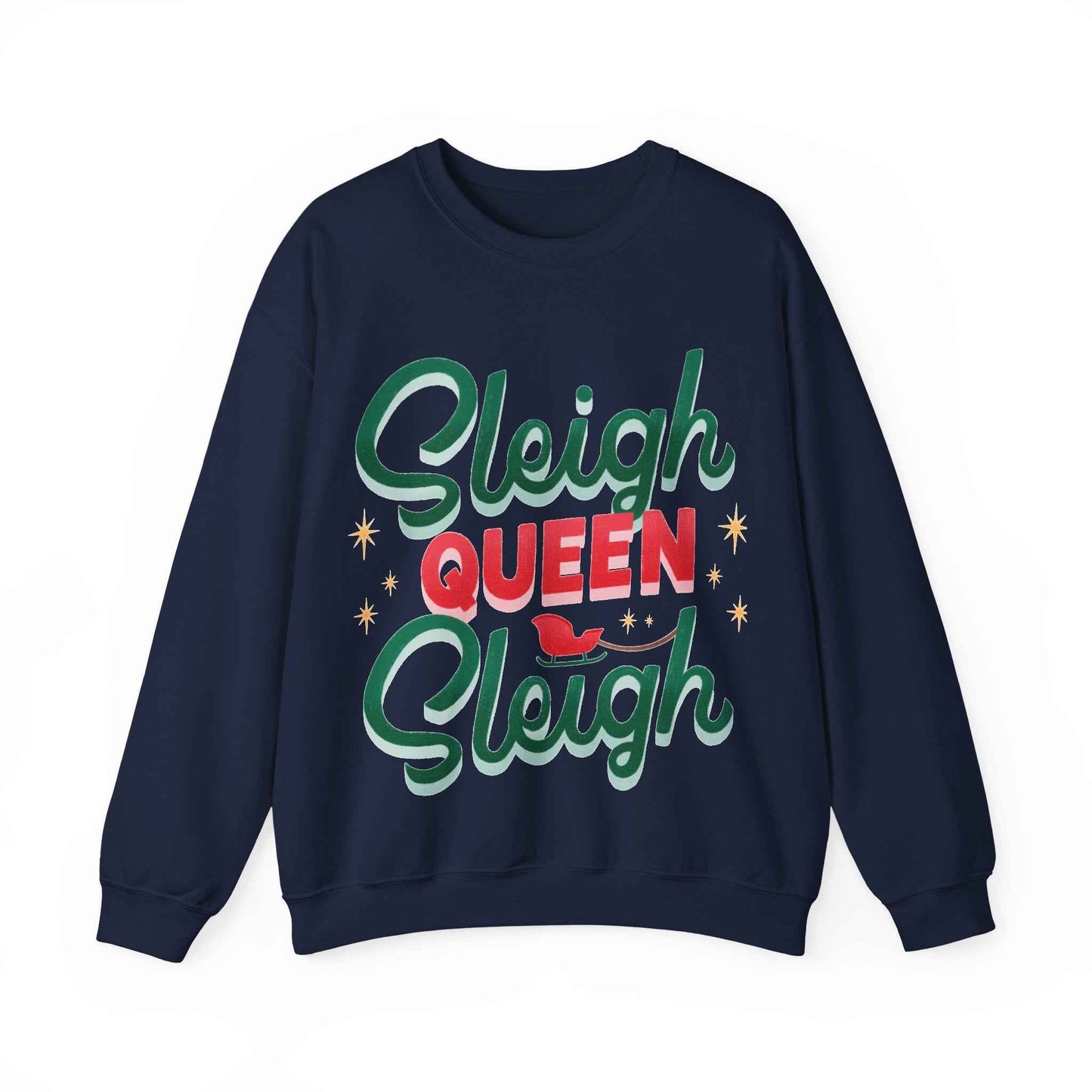 SLEIGH QUEEN Christmas Crewneck Sweatshirt - Eraya Studio