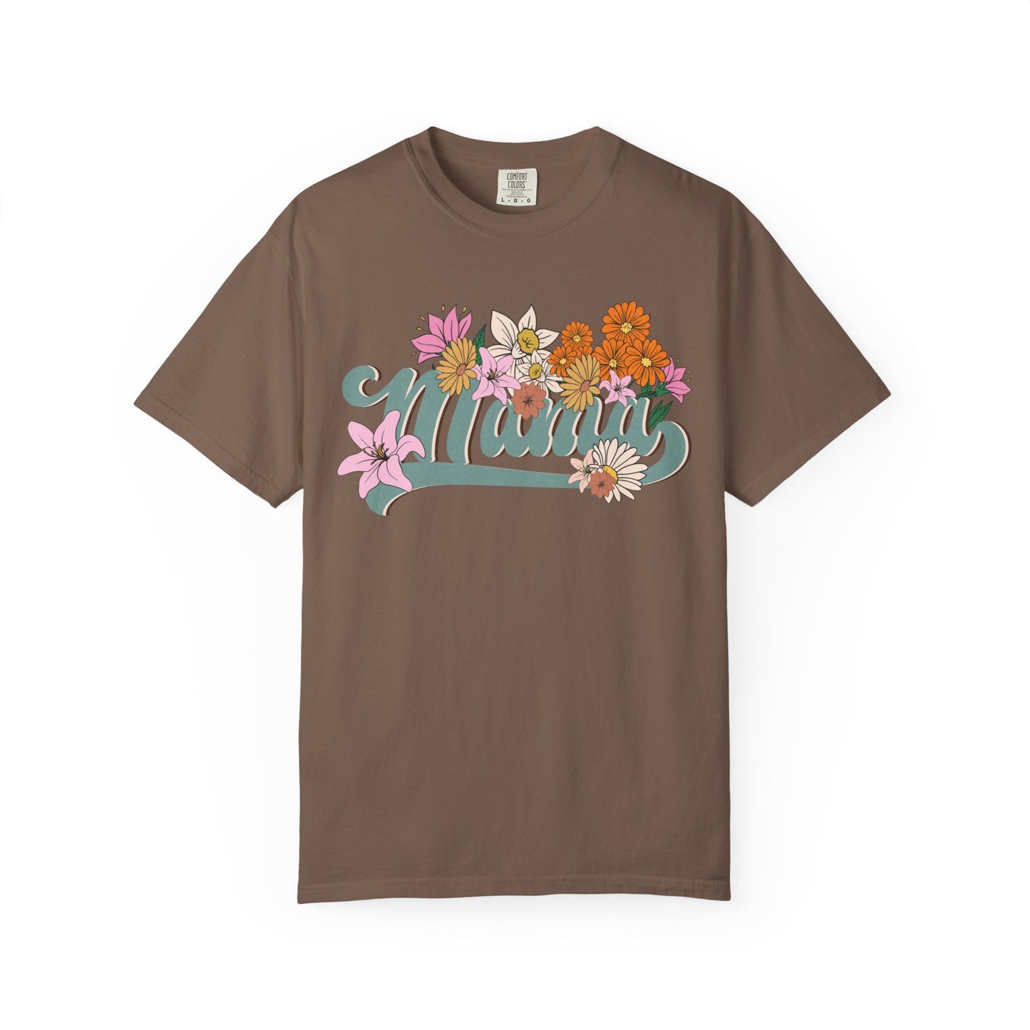 Mom Retro Flowers T-Shirt - Personalised Mother's Day Gift for Mama