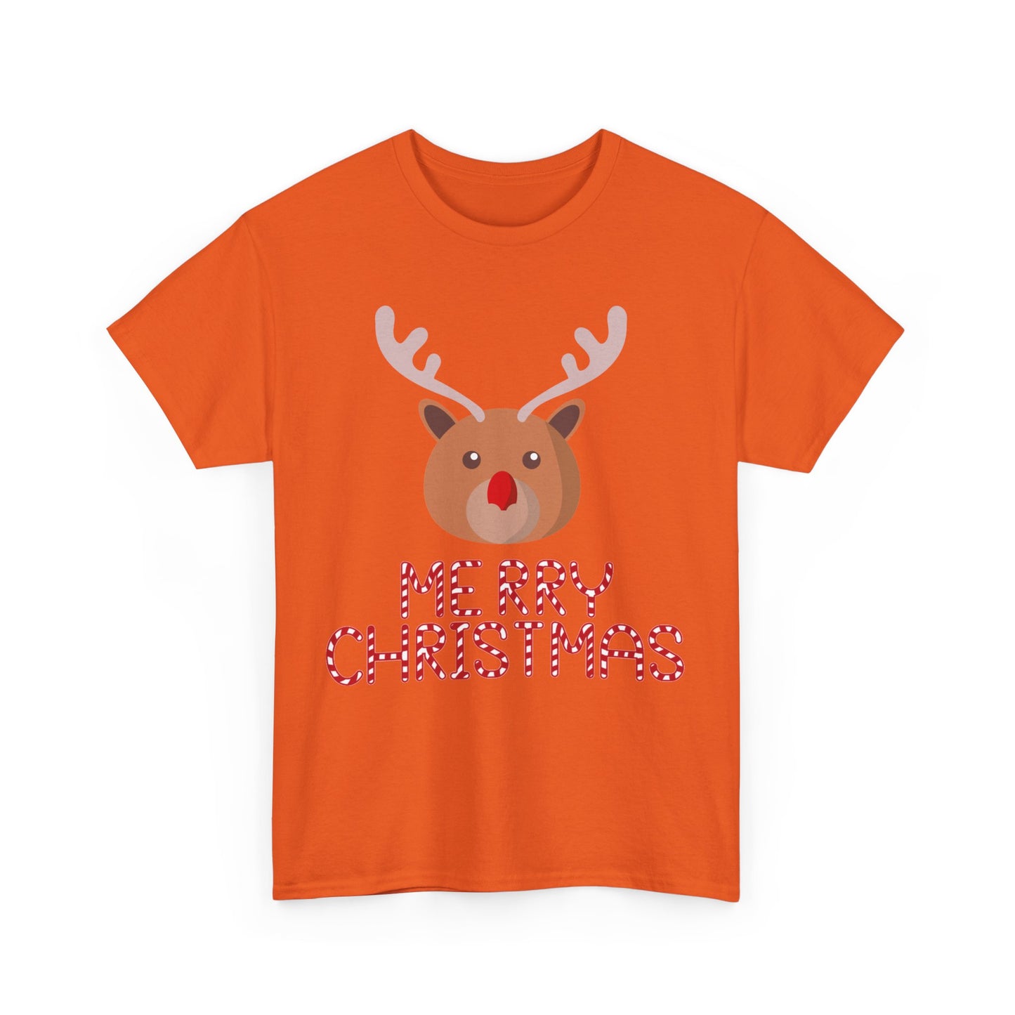 Merry Christmas Reindeer Customized Unisex Heavy Cotton Tee Gift for Him Customized Heavy Cotton Gift for Her Christmas Gift Holiday Treats