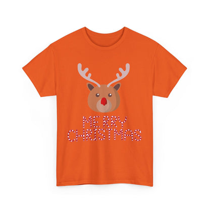 Merry Christmas Reindeer Customized Unisex Heavy Cotton Tee Gift for Him Customized Heavy Cotton Gift for Her Christmas Gift Holiday Treats