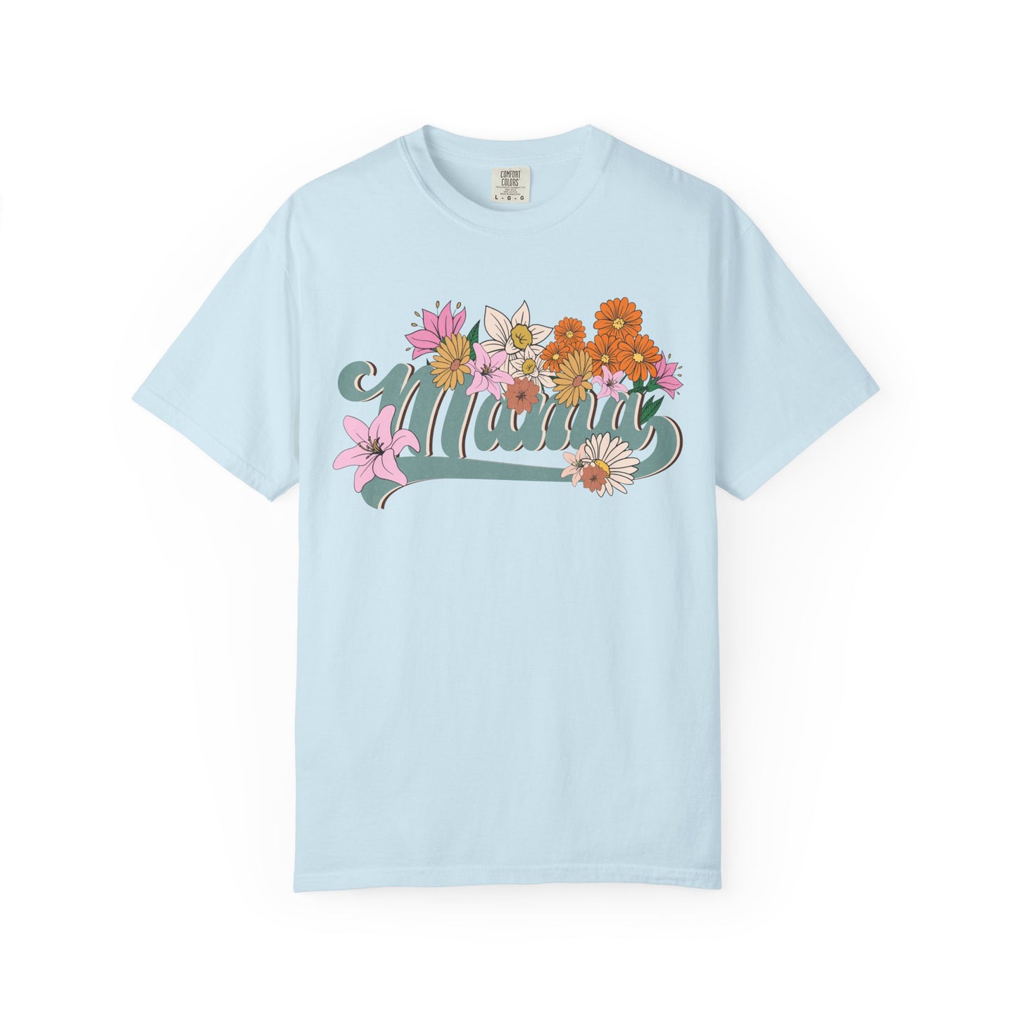 Mom Retro Flowers T-Shirt - Personalised Mother's Day Gift for Mama