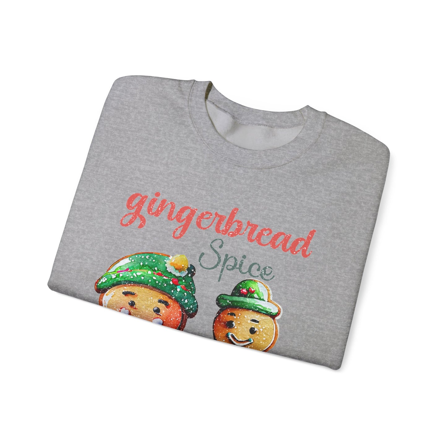 Sweet Gingerbread Design Unisex Sweater Crewneck Sweatshirt Gifts for Him Gift for Her Sweatshirt  Gingerbread Design Christmas Sweater