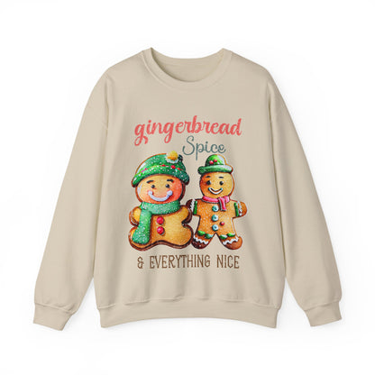 Sweet Gingerbread Design Unisex Sweater Crewneck Sweatshirt Gifts for Him Gift for Her Sweatshirt  Gingerbread Design Christmas Sweater