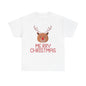 Merry Christmas Reindeer Customized Unisex Heavy Cotton Tee Gift for Him Customized Heavy Cotton Gift for Her Christmas Gift Holiday Treats