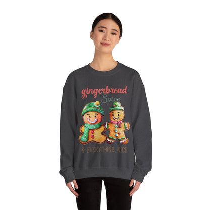 Sweet Gingerbread Design Unisex Sweater Crewneck Sweatshirt Gifts for Him Gift for Her Sweatshirt  Gingerbread Design Christmas Sweater
