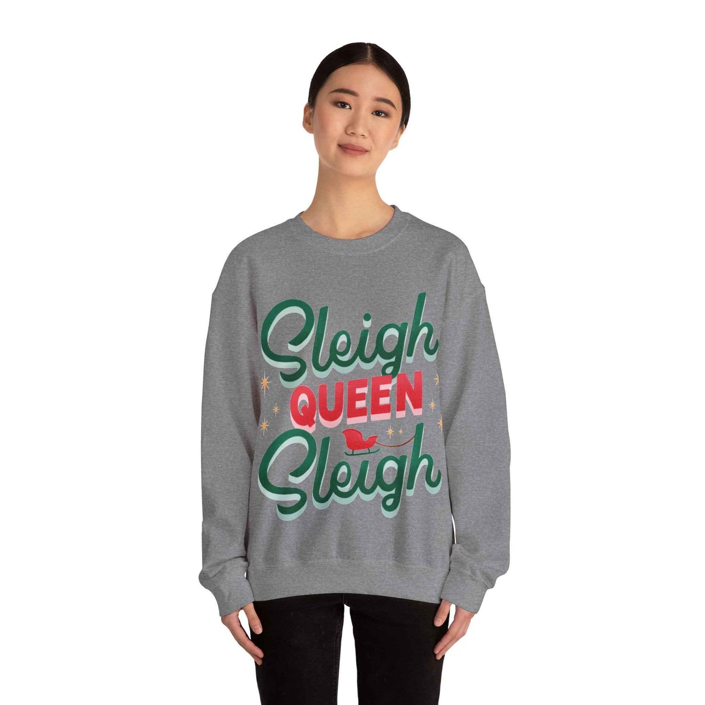 SLEIGH QUEEN Christmas Crewneck Sweatshirt - Eraya Studio