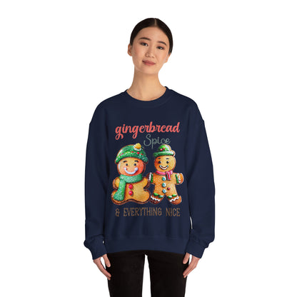 Sweet Gingerbread Design Unisex Sweater Crewneck Sweatshirt Gifts for Him Gift for Her Sweatshirt  Gingerbread Design Christmas Sweater