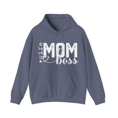 Wife Mom Boss Hoodie - Mother's Day Gift - Custom Mama Hoodie