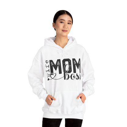 Wife Mom Boss Hoodie - Mother's Day Gift - Custom Mama Hoodie