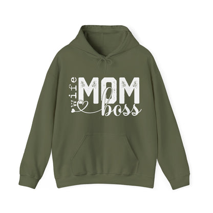 Wife Mom Boss Hoodie - Mother's Day Gift - Custom Mama Hoodie