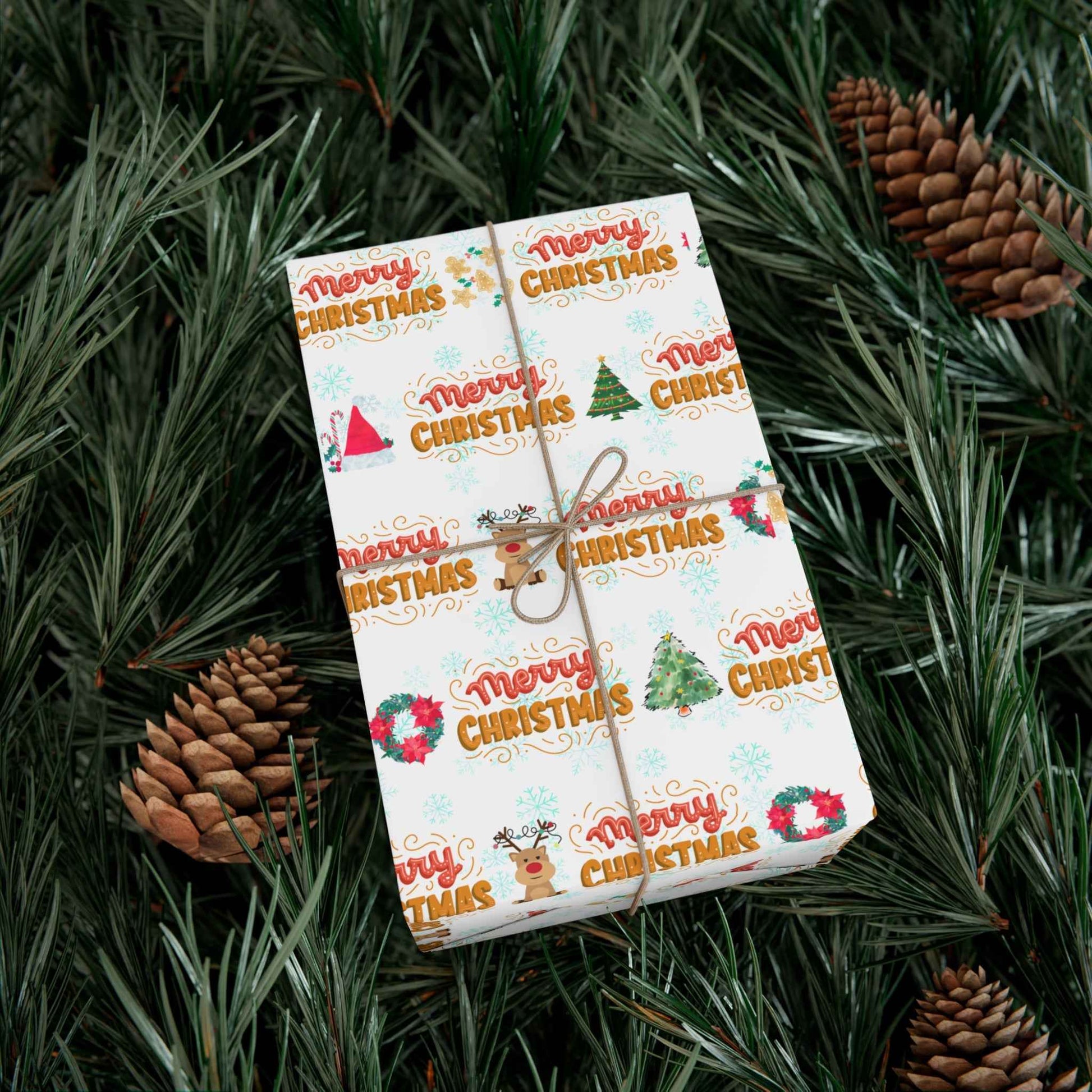 Merry Christmas Holiday Gift Wrapping Paper - Eraya Studio