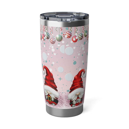 20oz Slim Tumbler: Pink&Red Christmas Gnome - Eraya Studio