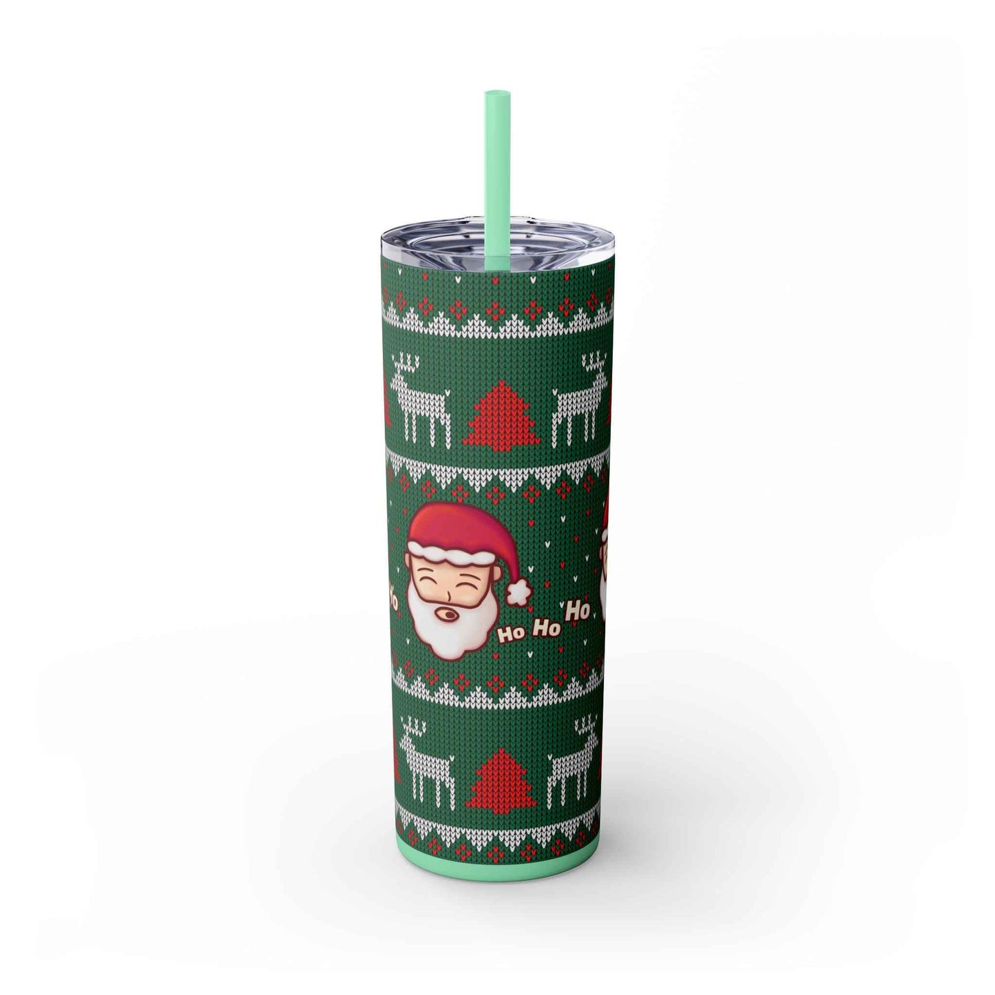 20oz Slim Tumbler: Green Santa-Claus Christmas - Eraya Studio