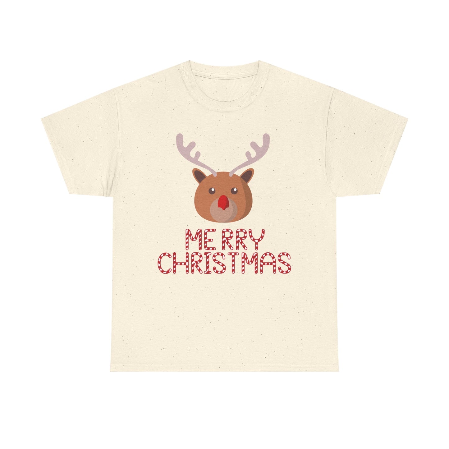 Merry Christmas Reindeer Customized Unisex Heavy Cotton Tee Gift for Him Customized Heavy Cotton Gift for Her Christmas Gift Holiday Treats